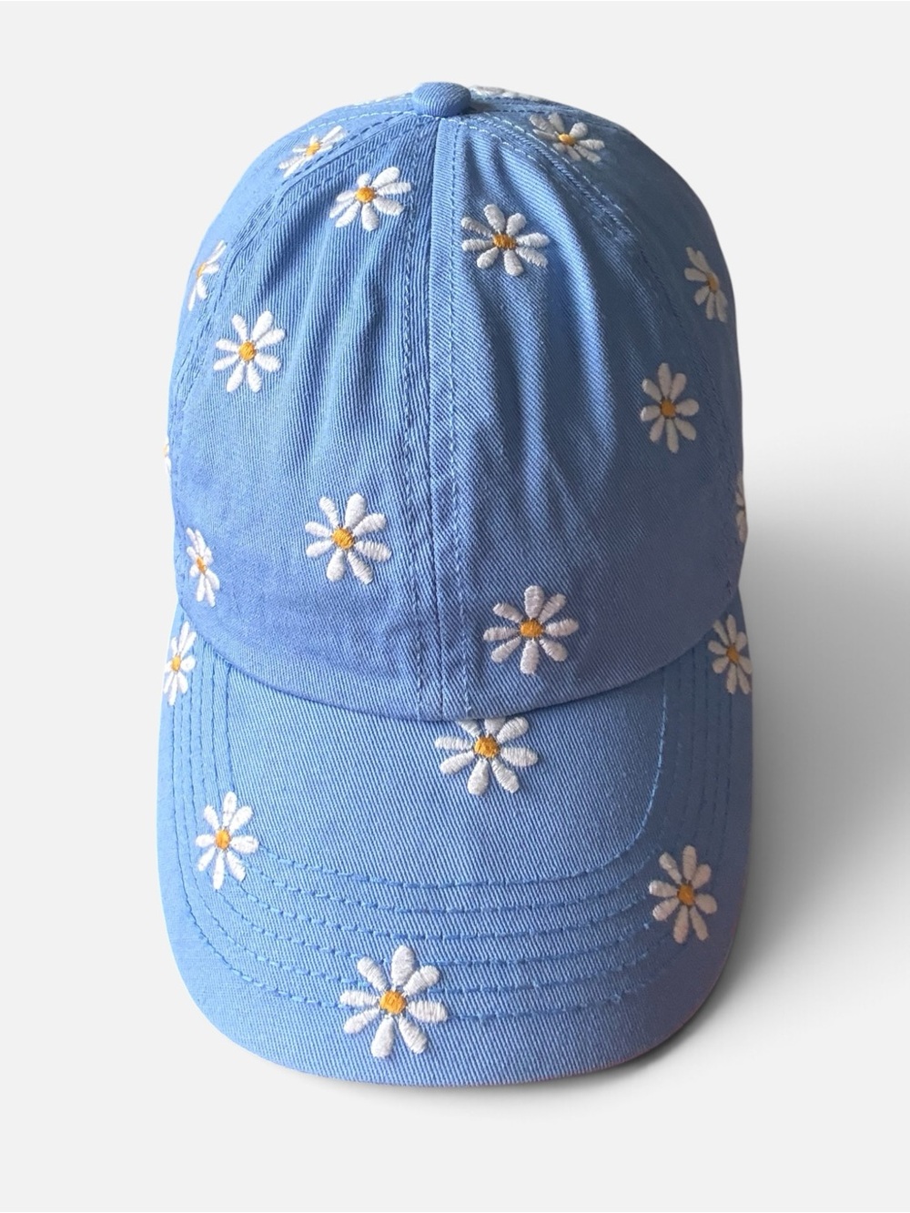 Life Is Good Light Blue Daisy Cap with Yellow Centers